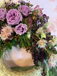 Bukett, blommor och sorgbinderi till begravning av Sofia Sima på Malva och Iris.